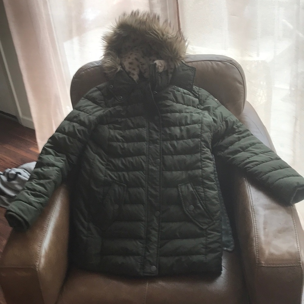 Olive green super warm parka